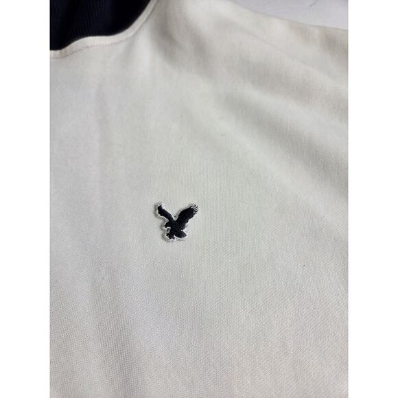 American Eagle Track Jacket Adult Large White Full Zip Pockets Embroidered Logo - Picture 3 of 7